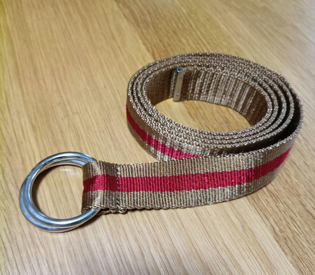 Women's Brown and Red Stripe Belt Casual Belt Snidel
