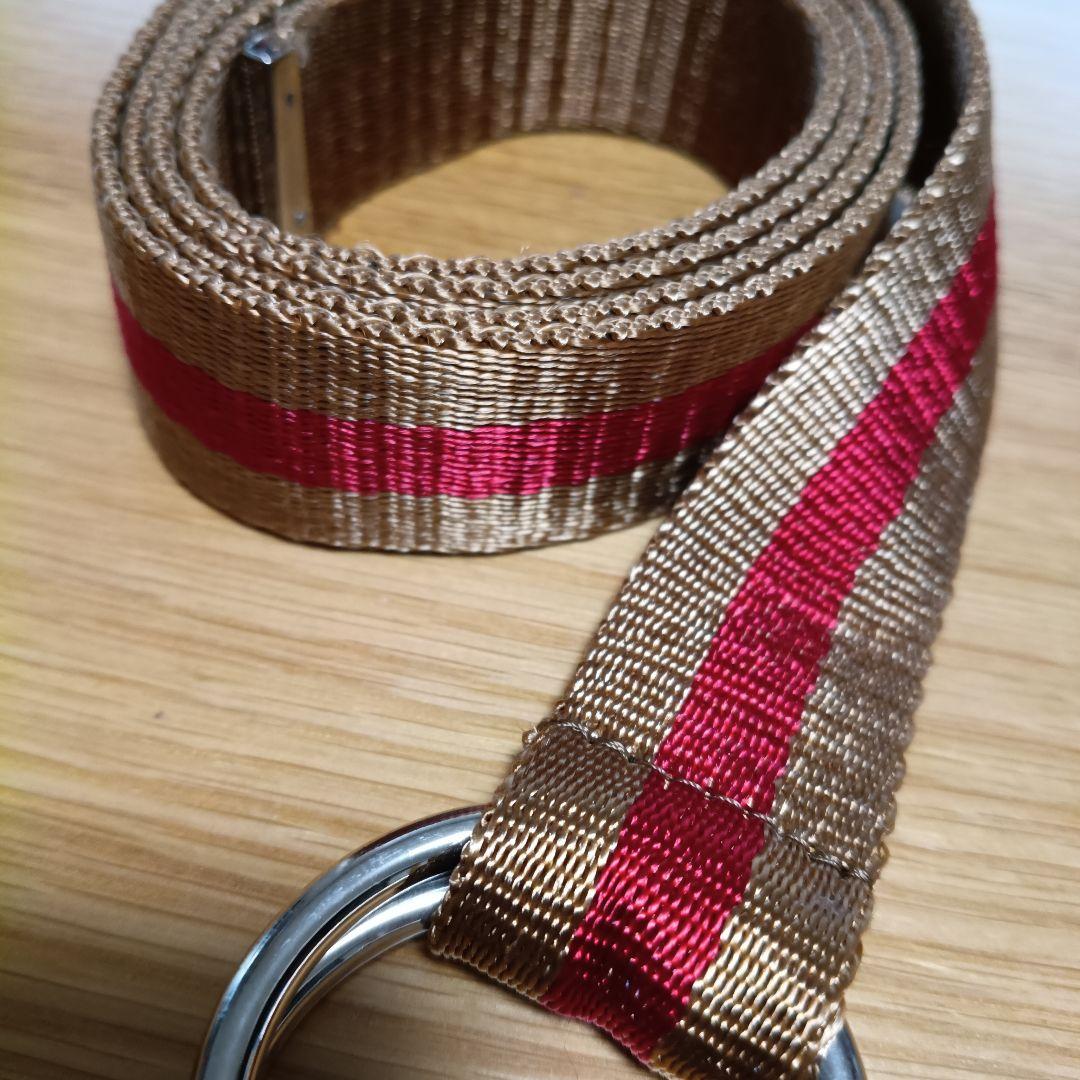 Women's Brown and Red Stripe Belt Casual Belt Snidel
