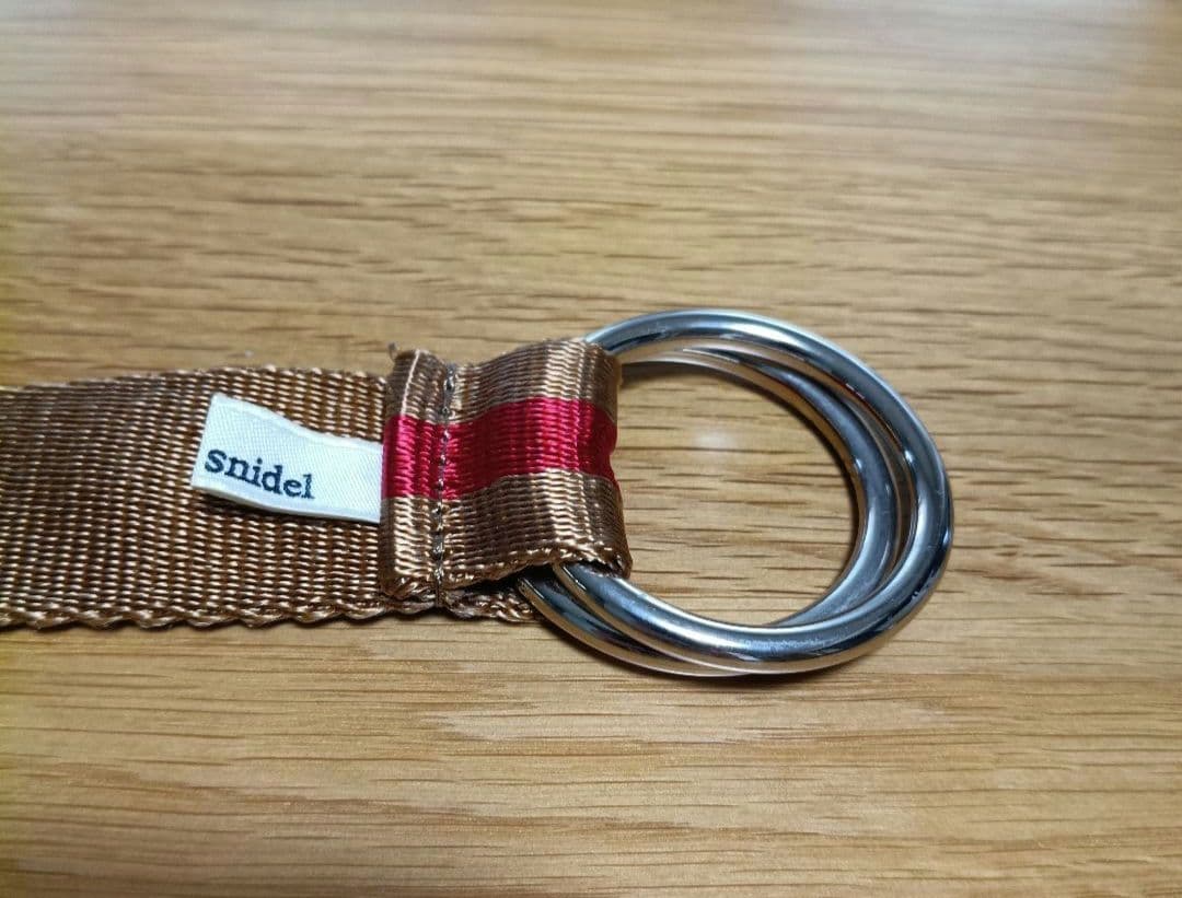 Women's Brown and Red Stripe Belt Casual Belt Snidel